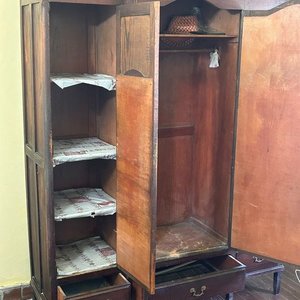 Ropero de Roble con 3 Puertas y Espejos Biselados - imagen 3