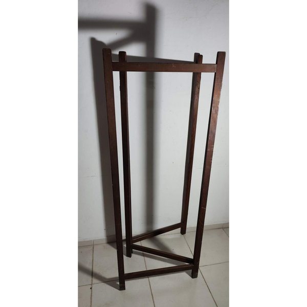 Armazón de Biombo Plegable de Madera Oscura