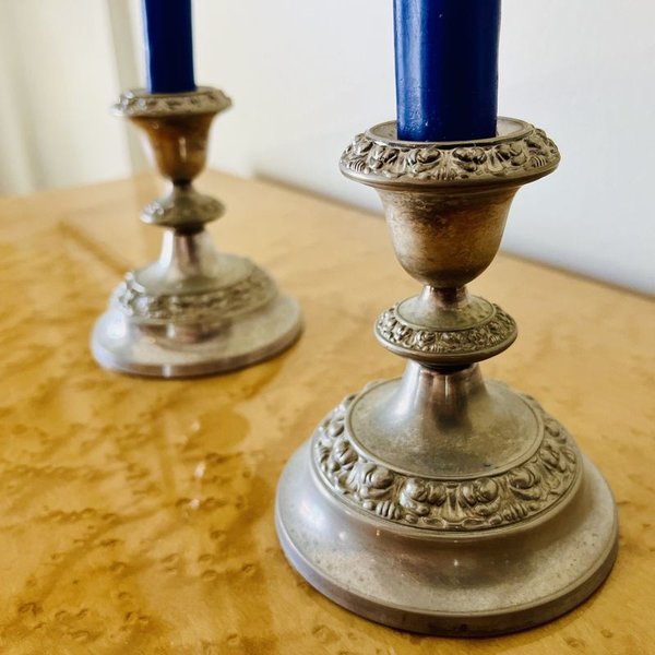 Candelabros de mesa ingleses de una luz - imagen 4