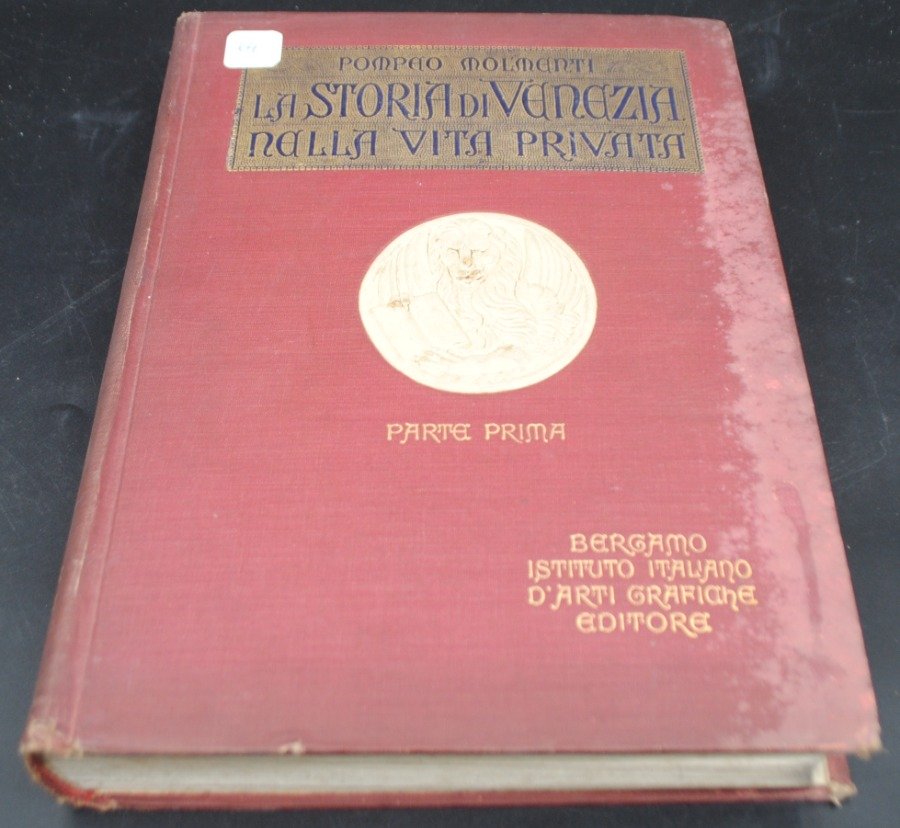 Lote siguiente: Libro antiguo sobre la historia de Venecia