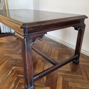 Mesa de Centro Vintage Estilo Oriental en Madera Noble Oscura - imagen 4