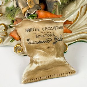 Figura de porcelana italiana capodimonte personaje a caballo, firmado por el escultor Tiziano Galli )1908-1986) altura 28 cm - imagen 6