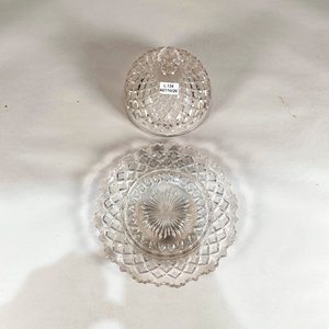 Dulcera Antigua de Cristal Tallado con Tapa - 17 cm Diámetro - imagen 3