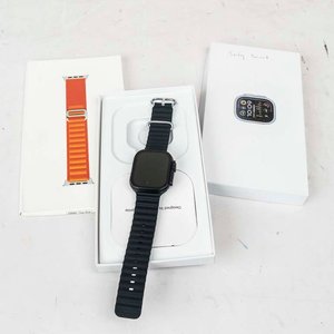 Reloj Inteligente Smartwatch con Correa Negra y Naranja - imagen 1