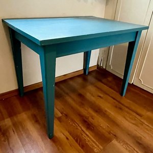 Mesa Escritorio Azul de Madera Impecable - imagen 2