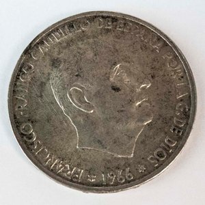 Moneda de Plata Española 100 Pesetas 1966 - Busto de Franco - imagen 1