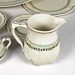 Set de 7 Piezas de Loza Inglesa Alfred Meakin: Bandejas, Centro, Azucarero y Lechera - imagen 5