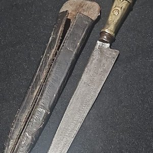 Lote siguiente: Cuchillo Franz Wenk Solingen Antiguo con Cabo Cuadrado en Plata y Oro