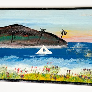 Dos Cuadros Óleo Paisajes Marinos Firmados R. Nascente - imagen 4