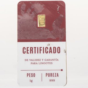 Lingote de Oro Fino 999 "El Tasador" - 1 Gramo - imagen 4
