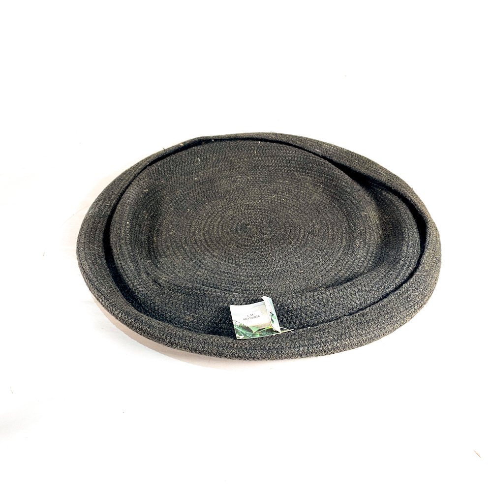 Centro de Mesa Circular de Tela Gris Oscuro - Diámetro 54 cm