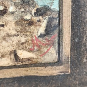 Obra de Arte: Técnica Mixta Lápiz y Acuarela con Marco Ornamentado - imagen 9