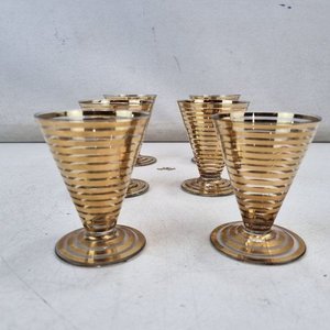 Set de 6 Copas de Vidrio con Diseño Espiral Dorado - imagen 4