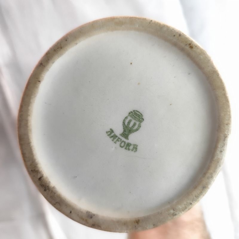 Taza en mayólica mexicana, jarra de 22 cms sellada ánfora y ánfora Perugia - imagen 3