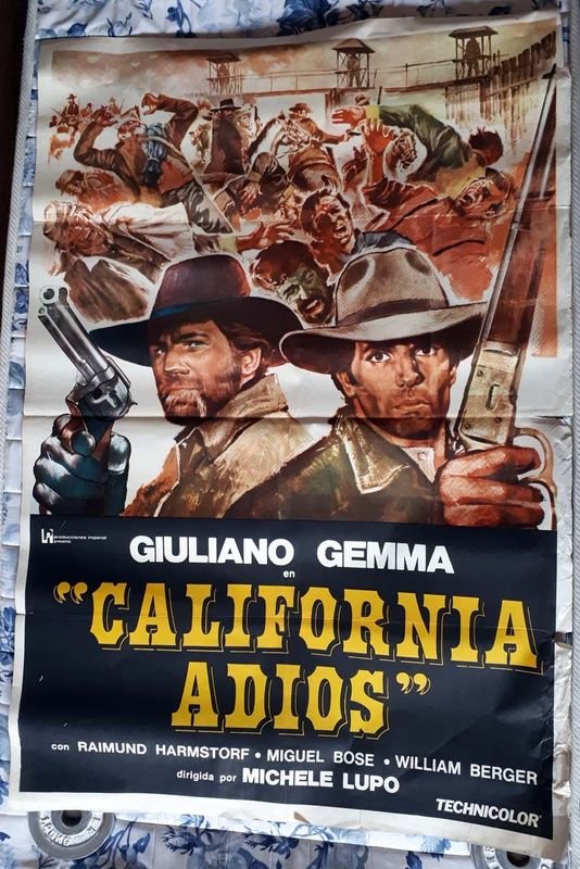 Poster Original "California Adios" con Giuliano Gemma - Spaghetti Western 1977