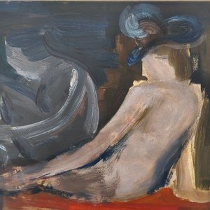 Carlos Aliseris: Óleo sobre Papel "Escena de Desnudos" con Certificado y Marco - imagen 4