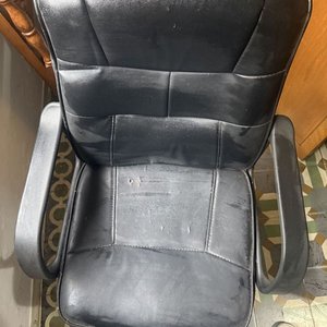 Silla de Oficina Giratoria Negra con Cojín Artesanal Multicolor - imagen 11