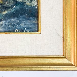 Cuadro al óleo "Paisaje Campestre" firmado por Nilda - imagen 3