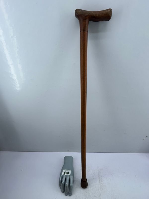 Bastón de Madera Clásico con Empuñadura Curva