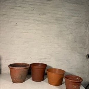 Lote de 4 Macetas de Plástico Color Terracota - imagen 2