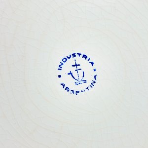 Nueve Platos de Cerámica Blancos con Diseño Floral Azul y Rosa - imagen 3