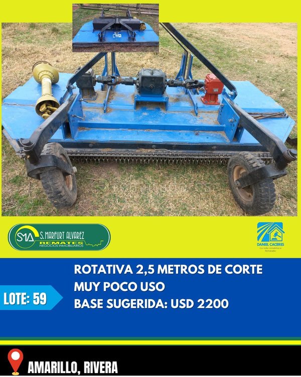 Rotativa 2.5 Metros de Corte para Tractor
