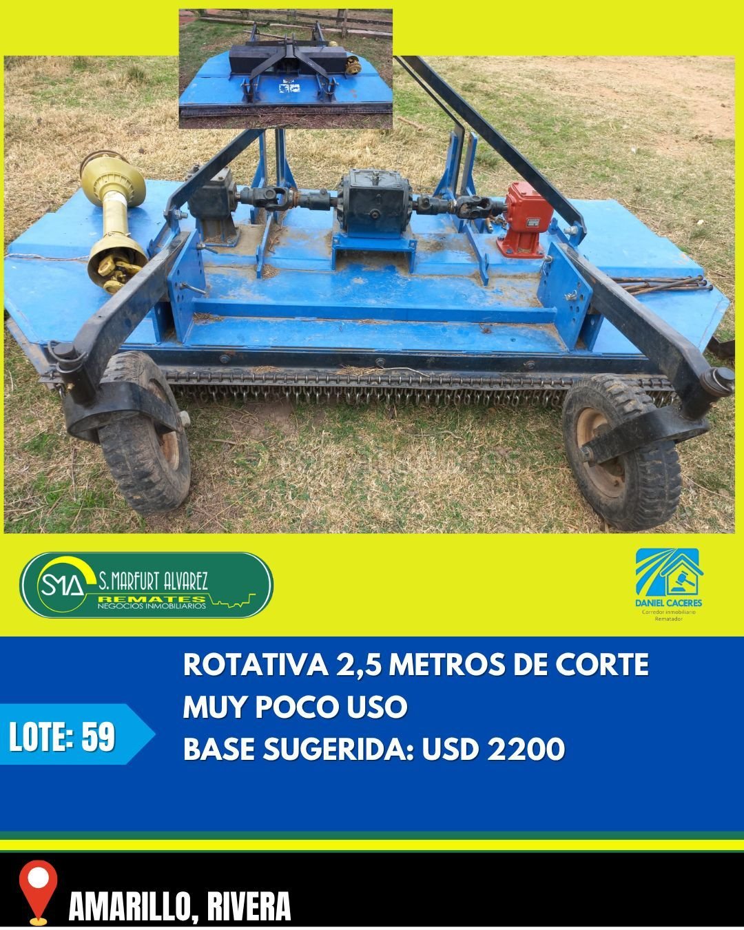 Rotativa 2.5 Metros de Corte para Tractor