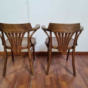 Par de Sillones Estilo Vienes Thonet Madera con Apoyabrazos - imagen 4