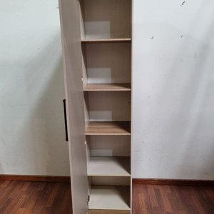 Mueble Auxiliar Beige con Puerta y Estantes Interiores - imagen 2