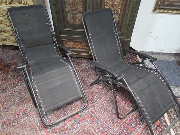 Par de Sillones Reclinables Modernos Negros - imagen 1