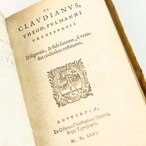 Obra de Claudio Claudiano, Impresa por Christophe Plantin en Amberes 1571 - imagen 2