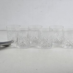 Lote siguiente: Set de 6 Vasos de Cristal Tallado para Whisky