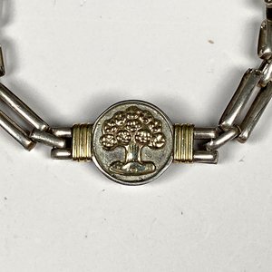 Pulsera de Plata y Oro con Diseño de Árbol de la Vida - 16 cm - imagen 3