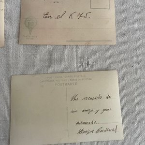 Lote de 6 Postales Antiguas de Ciclismo: Juan Zimentena, Jose Rodriguez y Largadas - imagen 6