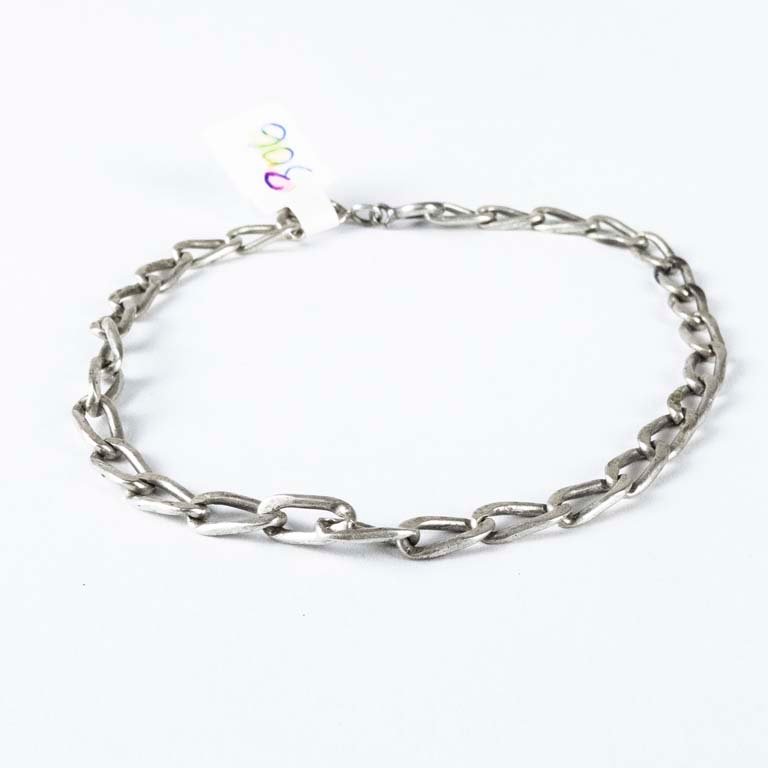 Pulsera de plata en cadena - imagen 2