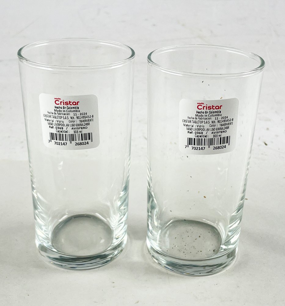 Set de 24 Vasos Altos Cristalinos Cristar