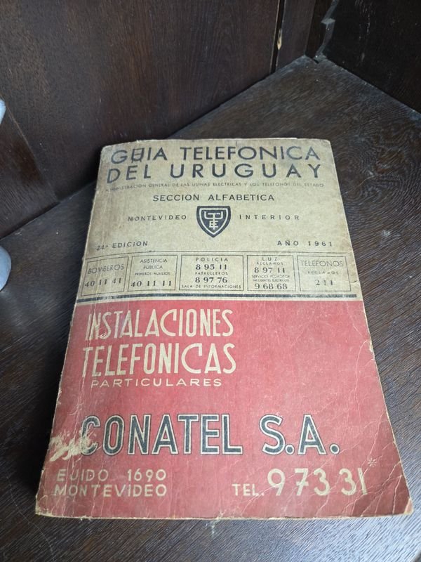 Lote anterior: Guía telefónica del Uruguay año 1961 - Libro antiguo