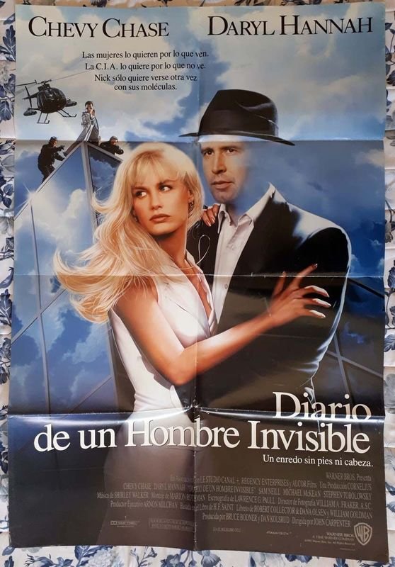 Poster Original de Cine "Diario de un Hombre Invisible" (1992) - John Carpenter