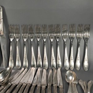 Juego de Cubiertos "Orbrille Paris" 102 Piezas Selladas con Cuños y Cabos Florales - imagen 6