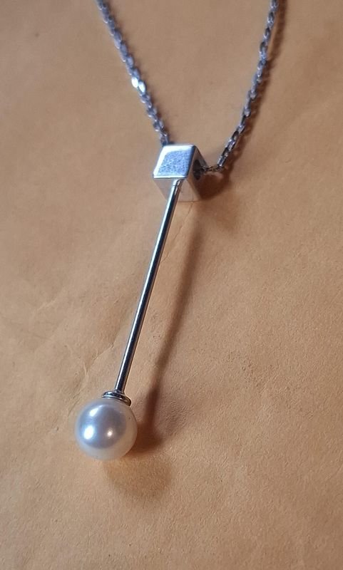 Cadena de plata con dije - imagen 5