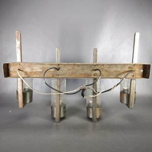 Aplique de Diseño en Metal Cromado con 4 Luces y Vidrios Texturizados - imagen 4