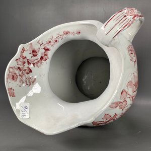 Jarra de Porcelana Blanca con Flores Rojas - Sellada "Anemone" - imagen 7