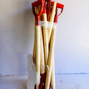 Lote de 12 Cabos de Pala de Madera con Empuñadura Roja - imagen 1