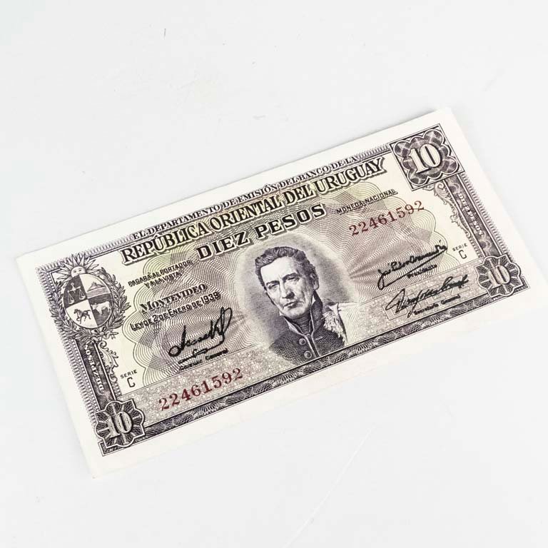 Billete de 10 Pesos Uruguayos de 1939