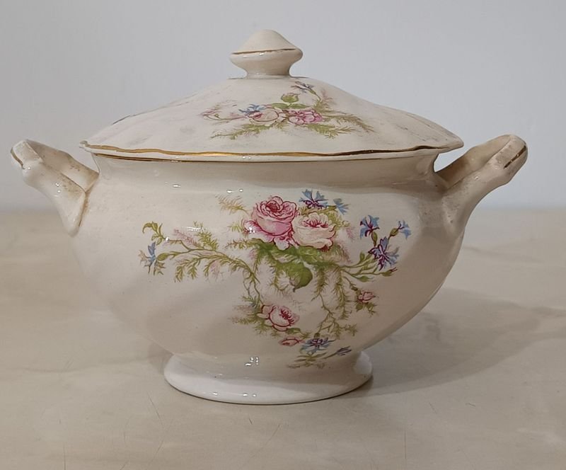 Azucarero de Porcelana INGLESA Johnson Bros. 'OLD CHELSEA' con tapa - imagen 5