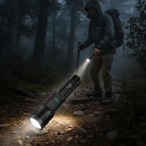 Linterna Táctica Recargable USB Marca HOLDA H3709 con Pantalla Digital - imagen 4