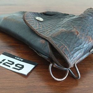 Antigua Funda o Canana de Cuero Militar para Revólver - imagen 2