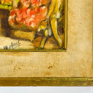 Cuadro al óleo sobre fibra, motivo Feria, firmado - imagen 3