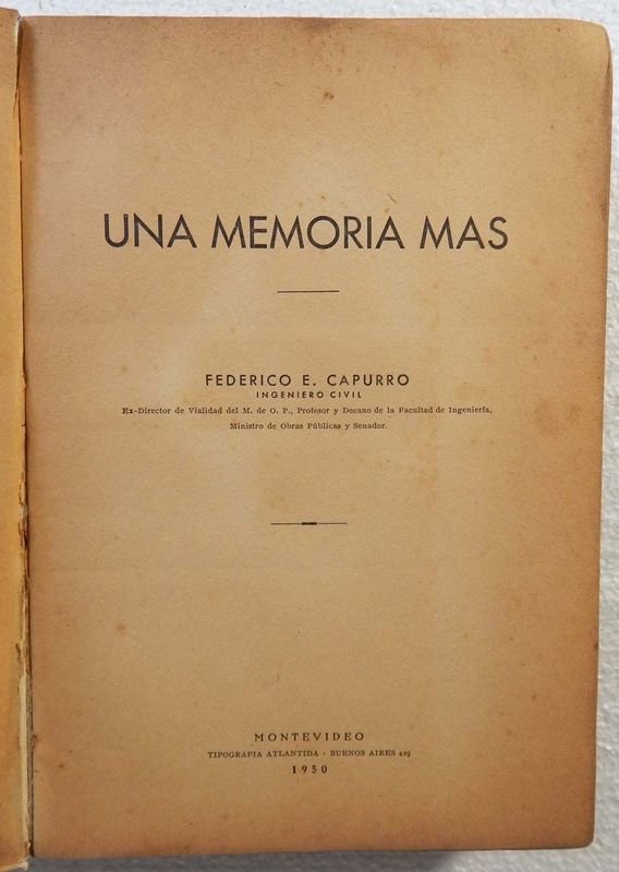 Libro de Memorias Personales de Federico Capurro - imagen 2