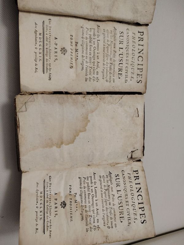 Libros antiguos del siglo 18 sobre usura en francés - imagen 3